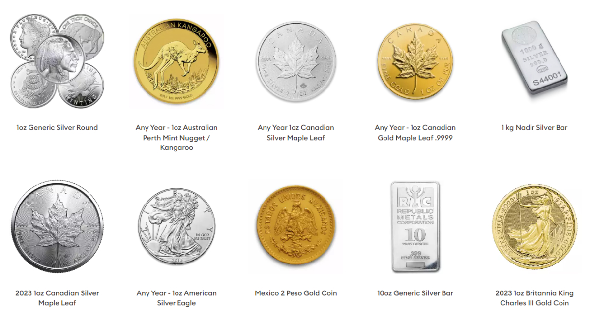 Pacific Precious Metals Review - Products Do They Sell