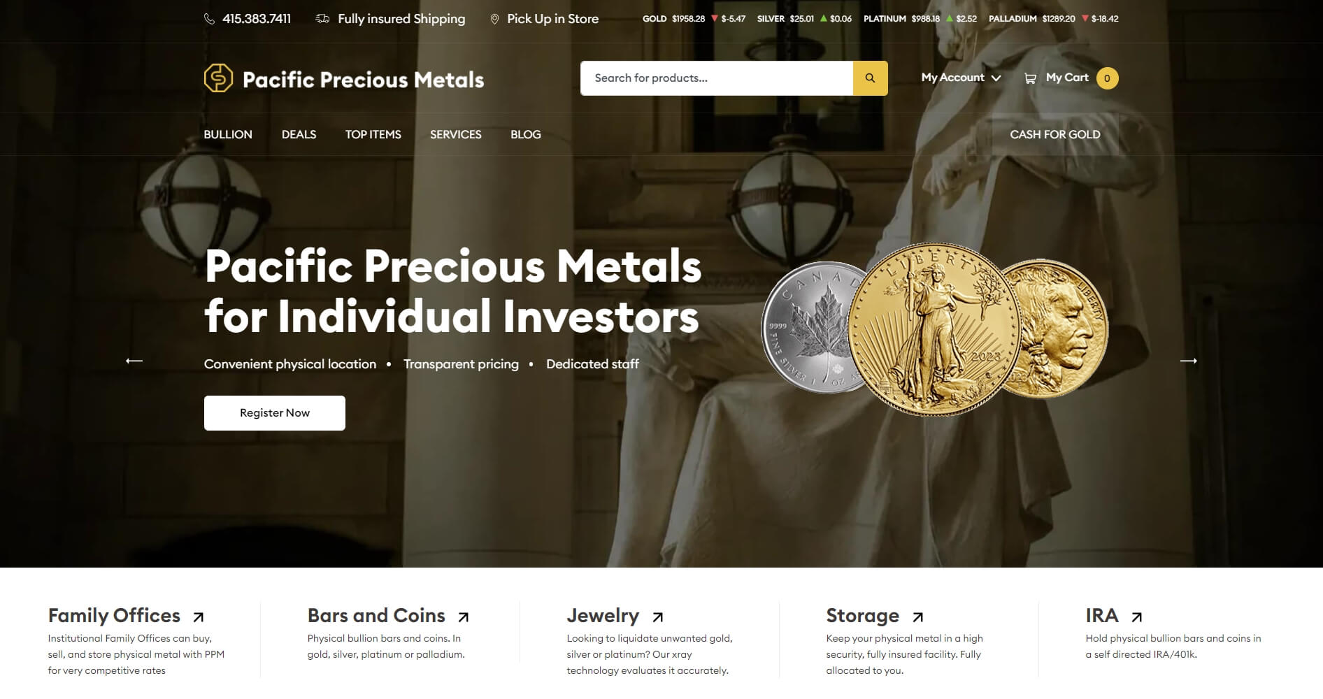 Pacific Precious Metals Review - Website