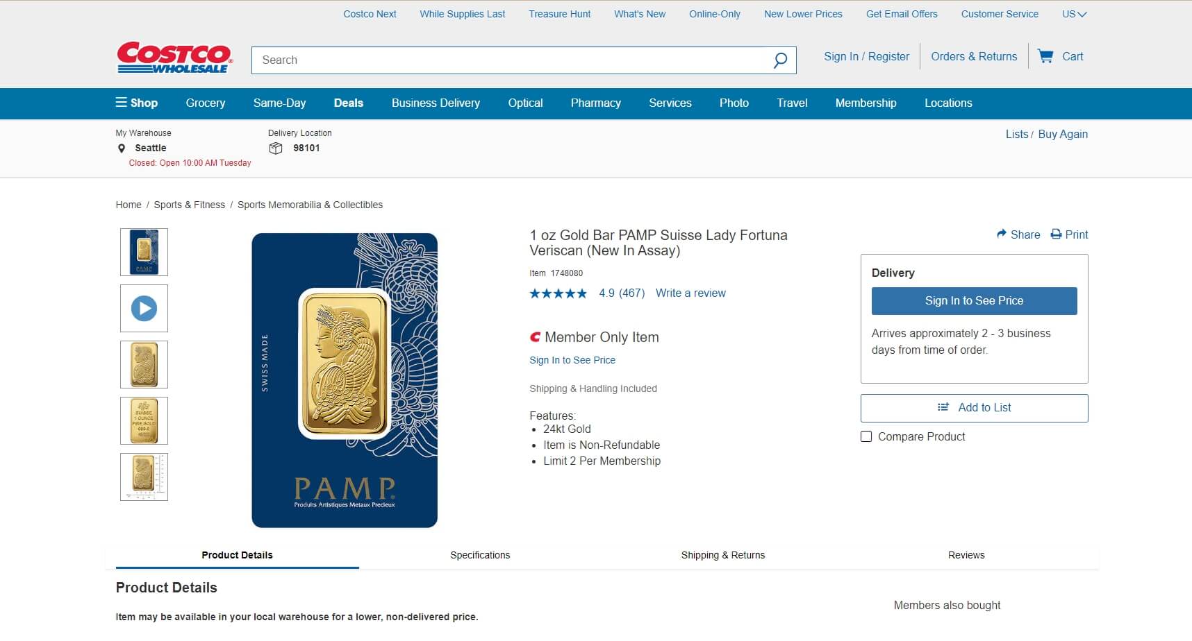 Can You Buy Gold Bars at Costco? Gold Is Money 2